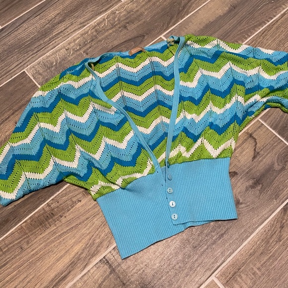 Crop short sleeve sweater - Picture 2 of 2